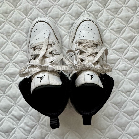 Jordan 1 Mid Youth Black White Sneakers Size 13C - Picture 6 of 14